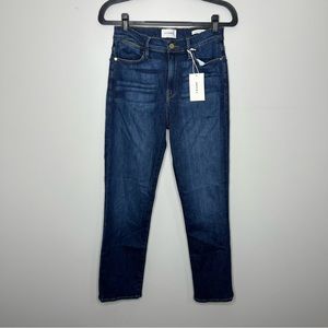 NWT FRAME Le High Straight Allesandro Medium Wash 30